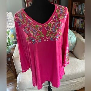 Embroidered COSMO Tunic from western designer Vintage Collection Sz XL NWT